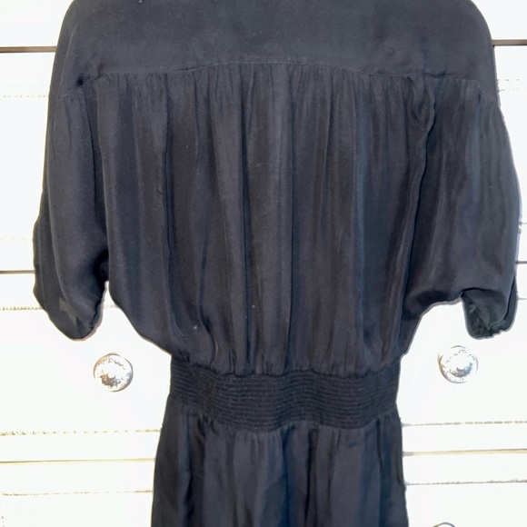 BCBG 100% Silk Blouse- Black - Picture 2 of 5